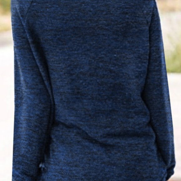 Zipper Blue Sweatshirt - Picture 3 of 4